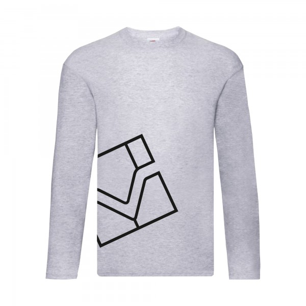 Langarm-Shirts, grau